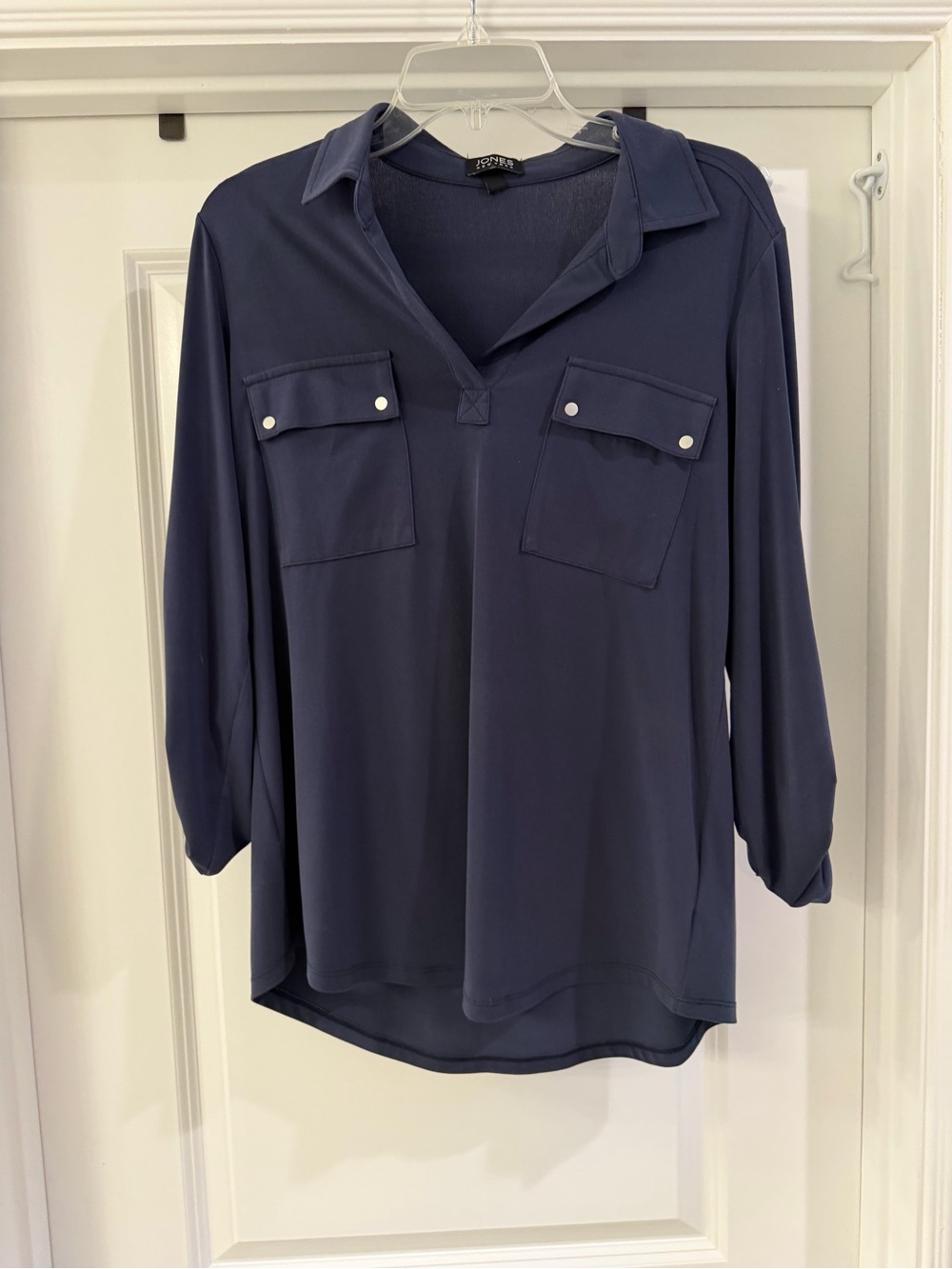 Jones New York Navy Utility Pocket Tunic
